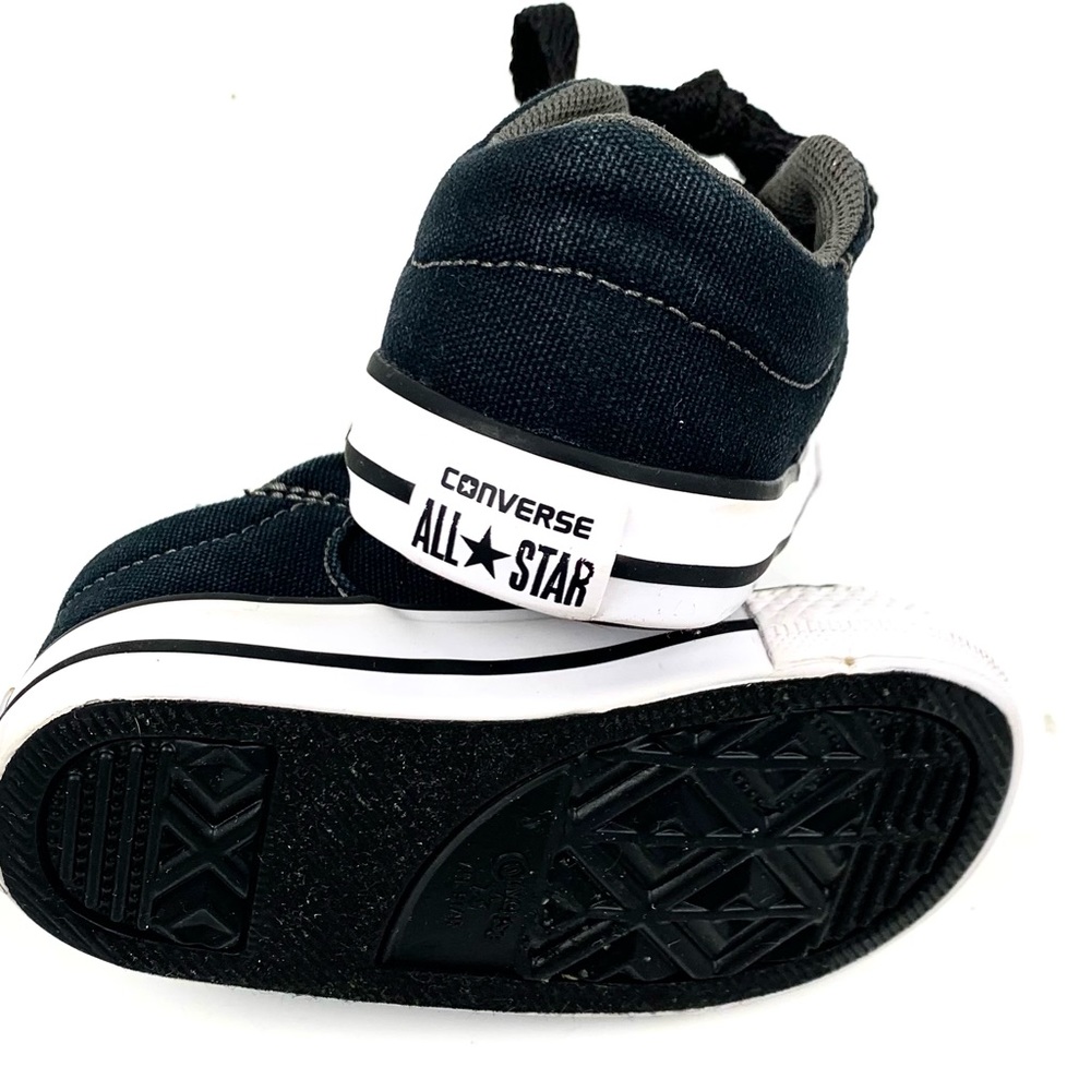 Converse All Star Infant Black Low Top Sneaker Size 5 - Picture 4 of 5